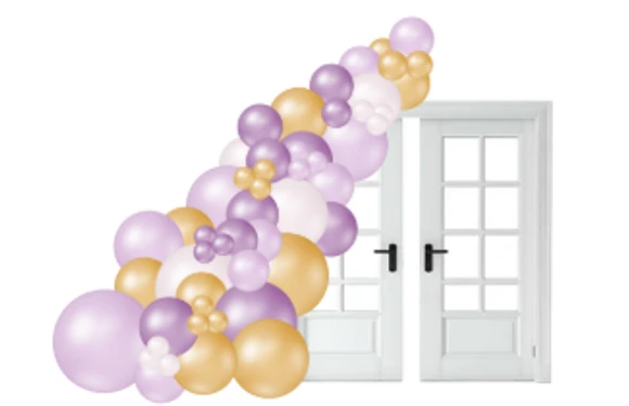 Custom large garland around a doorway