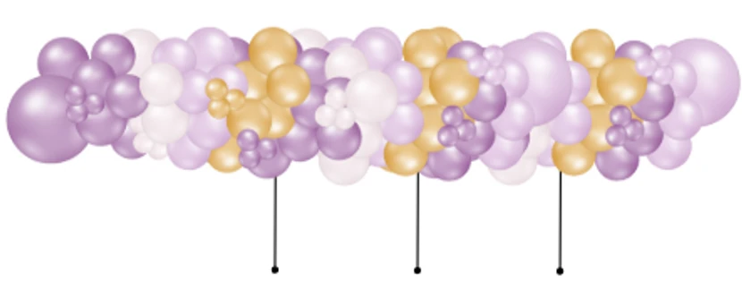 Grab and go balloon garland in three lengths